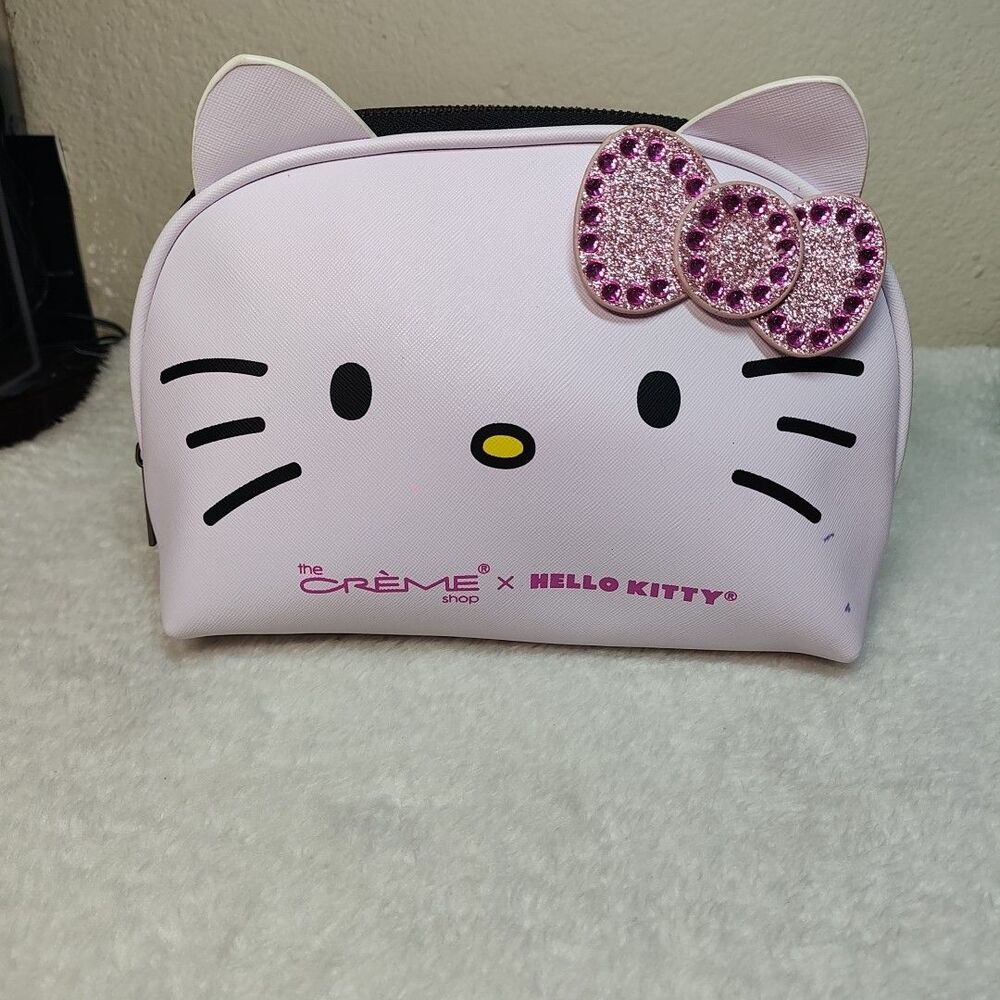 The Crème Shop x Hello Kitty Y2K Cutie Makeup Bag with Rhinestone Bow
